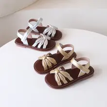 女の子用レースアップオープントゥサンダル【滑り止め・ソフトソール・春夏向け】