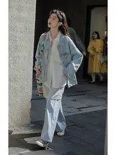 アメリカンヴィンテージ風 ブルー デニムジャケット【春用・カジュアル・小柄対応】