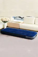 植毛ストライプシングルエアベッド【アウトドアキャンプ用】（セットアップ対応）