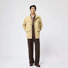 ビンテージ風ダークブラウンカラーのフィットパンツ【秋冬用・シングルプリーツ・ワイドストレート】