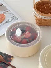 保存容器 蓋付きボウル 丼 フルーツボウル 弁当箱 セラミック 電子レンジ対応 密閉 通勤 オフィス インスタ映え
