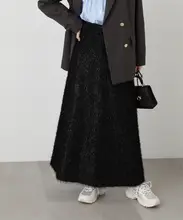 華やかで夢のようなデザイン！高腰フリンジスカート【羽毛フリンジ・極厚素材】