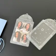 可愛らしい魚の形をした透明なPVCカードケース【星型・柔らかい素材・追星用収納小物】