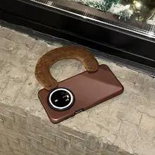 赤色のスマホケース【スタンド付き・フルカバー・高級感あり・Huawei用】
