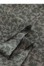 全棉柔らかい上着とワンピース用生地【墨緑ガーデン・手作り服装に最適】