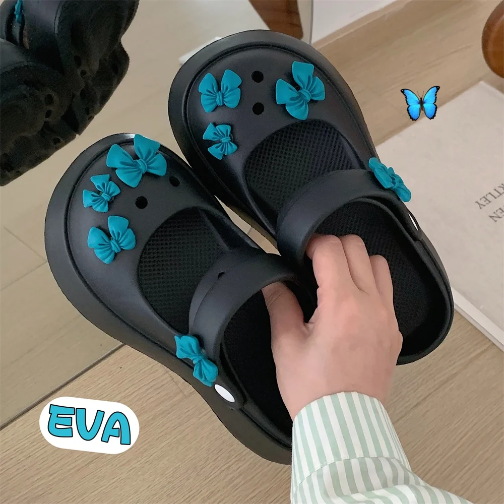 細いストライプのブルーリボンマリジェンシューズ：夏用通気性ブーツの実用性と適用シーン