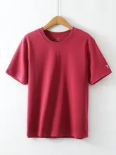 防水・汚れ防止・しわ防止！女性用 白色ラウンドネック短袖Tシャツ【夏用・ゆったりシンプルデザイン】