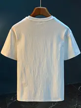 極上の柔らかさ！ミニマル刺繍白Tシャツ【メンズ・夏用・ゆったりフィット・ショートスリーブ】