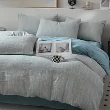 全棉色織り提花の寝具セット【四点セット・純棉・ベッドカバー・シーツ】（セットアップ対応）