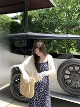 チックなデザインの薄手カーディガン【大きいサイズ対応・女性用】