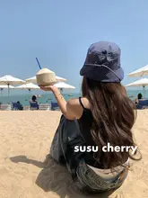 大きなツバのフィッシャーハット【前長後短・チェック柄・春夏用】
