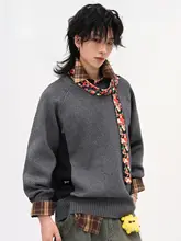 ゆったりとしたデザインのメンズニットセーター【スタイル・長袖】