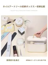 大容量デスク整理用二層ネイルポリッシュ収納ボックス【生活用品分類用・ツールボックス・ネイルサロン用】