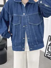 大きいサイズ レディースデニムショートジャケット【春秋用・ルーズフィット・カーディガン風】