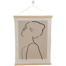 抽象線画人物デコレーションアート【寝室用・壁掛け・布製・おしゃれ】
