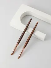 斜角眉ブラシ＆アイライナーブラシ【動物毛使用・精巧な仕上がり】（セットアップ対応）