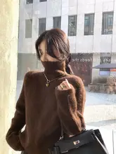 高品質アプロバ毛のロングセラータートルネックニットセーター【冬用・極上の柔らかさ】