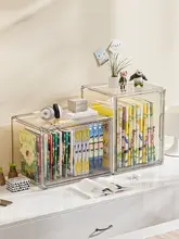 透明プラスチック製 絵本収納ボックス【デスク上用・アクリル風・本立て】