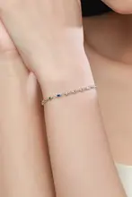 S925純銀製 レインボーブレスレット【女性用・韓国風・カジュアルデザイン・軽やかなおしゃれ】