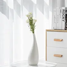 モダンシンプルな陶器製花瓶【フェイクフラワー・インテリア装飾用】
