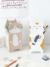 猫デザインのかわいいペンスタンド【おしゃれな収納ボックス・子供部屋やオフィスに最適】