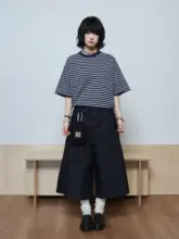 クロップドパンツ レディース 涼感 ハイウエスト ベルト付き ルーズ 着痩せ ヴィンテージ きれいめ