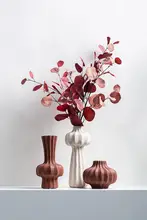 Dnnni 陶器製 シンプルモダン 花瓶【リビング・寝室用・デコレーション】