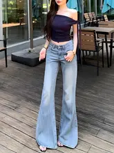 フィット 低腰マイクロブーツカットデニムパンツ【レディース・スリムデザイン・夏用】（セットアップ対 応）