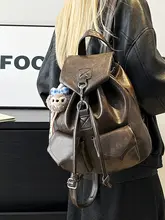 リュック レディース 巾着型 ヴィンテージ 上品 防水 軽量 大容量 旅行 通学 デイリー