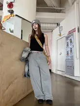 カジュアルデザインのストレートレッグビンテージ工作パンツ【男女兼用・フィット】