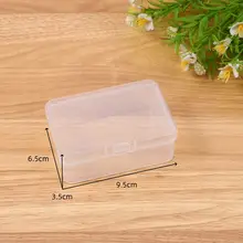 長方形透明PPプラスチック小物入れ【イヤフォンケース・アクセサリー収納用・仕切り付き】
