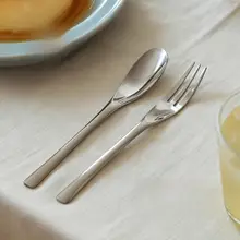 デザートスプーン アイススプーン フルーツフォーク ステンレス製 カトラリー ティータイム カフェ スイーツ
