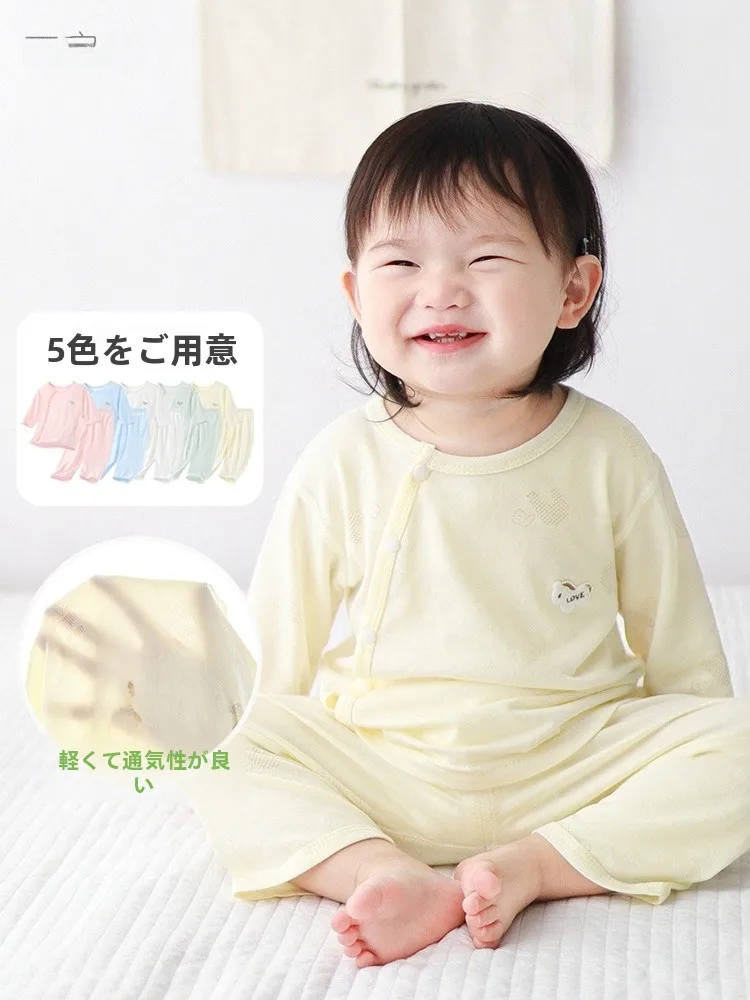 気温20度向け子供服の選び方：吉启萌の薄手セットアップトップスとパンツ