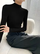 ブラック 高級ウールニットタートルネックインナー【秋冬用・タイトフィット】