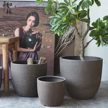 北欧風 陶製花鉢【シンプルデザイン・高級感・リビング用・グリーン植物向け】
