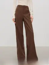 復古風のゆったりとしたストレートカットパンツ【冬用・コーデュロイ・スリム効果】（セットアップ対応）