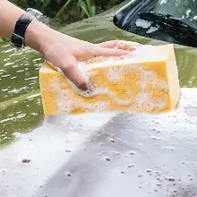 高吸水性コーラル洗車スポンジ【大サイズ・高密度・汚れ落とし・車用クリーニングツール】