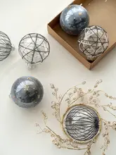 Hromeo クリスマス装飾用8cmカラフルボール【シャンパンカラー・クリスマスツリー用・ウィンドウディスプレイ】