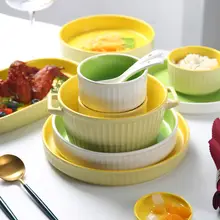 北欧風 陶器製ダイニングセット【一人用・多人数用・食器セット】