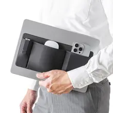 薄型で軽量なデジタル収納ポケット【繰り返し貼れる・伸縮性・ノートパソコン用】