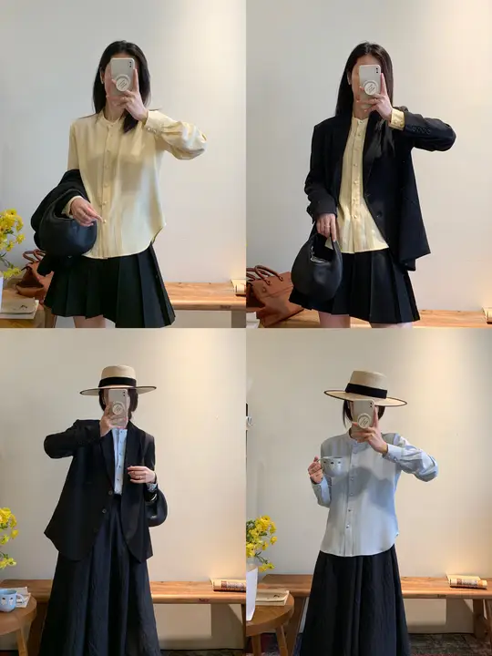 極上の柔らかさのシルクシャツ【体型カバー・通勤用・デザイン性】