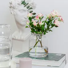 北欧風 小口透明ガラス花瓶【インテリア・現代的・水養花】