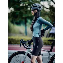 女性用グリーンサイクリングウェア【春夏用・速乾・通気性・ロードバイク・マウンテンバイク対応】（セットアップ対応）