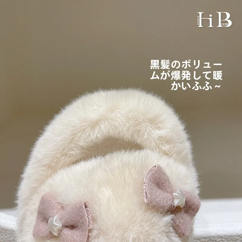 可愛いウサギデザインのコンパクトスリッパ：厚底・外履き対応の秋冬日常使い方