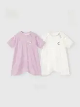 洋甘菊の赤ちゃん用半袖パジャマ【夏用・男女兼用・ウエア】