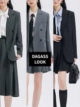 高級グレーのシンプルな女性用ジャケット【春秋用・フィット・洗練されたデザイン】