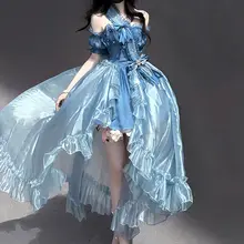人魚姫デザインのロリータワンピース【華やかな夏の花嫁ドレス】