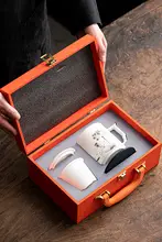 高級感ある陶器製オフィス用マグカップ【蓋付き・茶水分離・白磁】