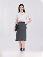 スーツスカート レディース Aライン グレー きれいめ オフィスカジュアル 面接 夏