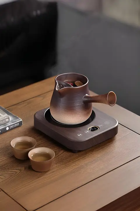 土製茶器【電気陶炉・一人用・煮茶器】（セットアップ対応）